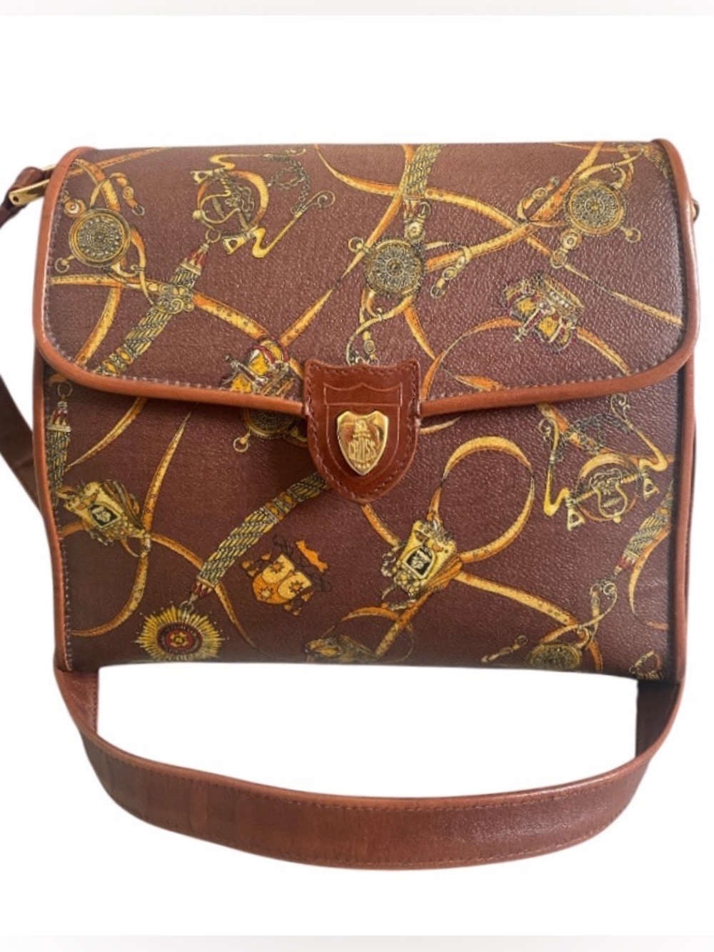 Mark Cross equestrian crest shoulder bag Made in Italy
